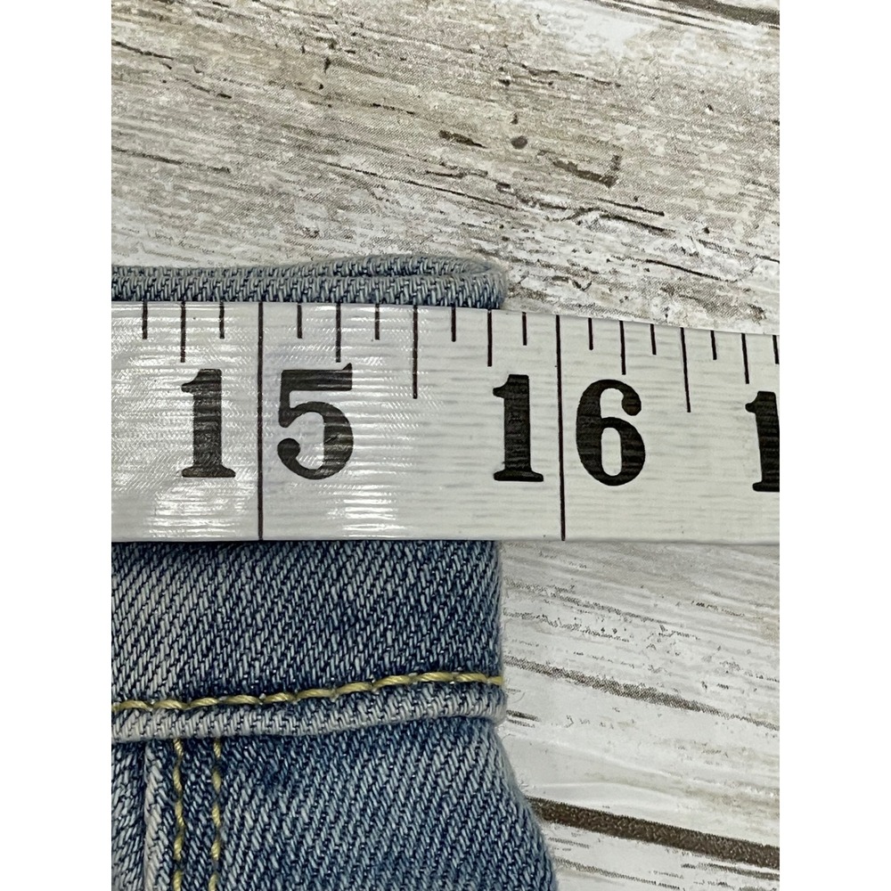 Judy Blue Jeans Size 9/29 Light Wash High Rise Raw Hem Wide Leg Straight Fit - Picture 7 of 9